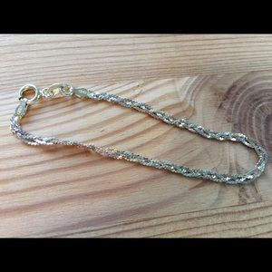 Tri colored gold Italian bracelet